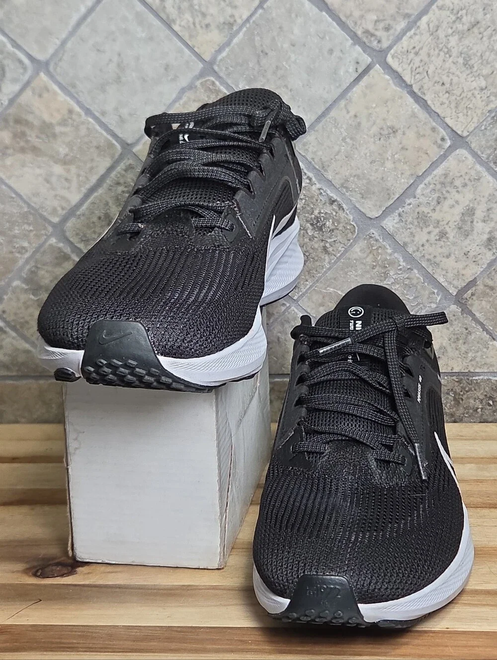 Nike Air Zoom Pegasus 40 Black White Running Sneakers DV3854-001 Women's 11 M